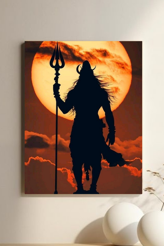 "Powerful Shiva || Silhouette Art Devoties poster"