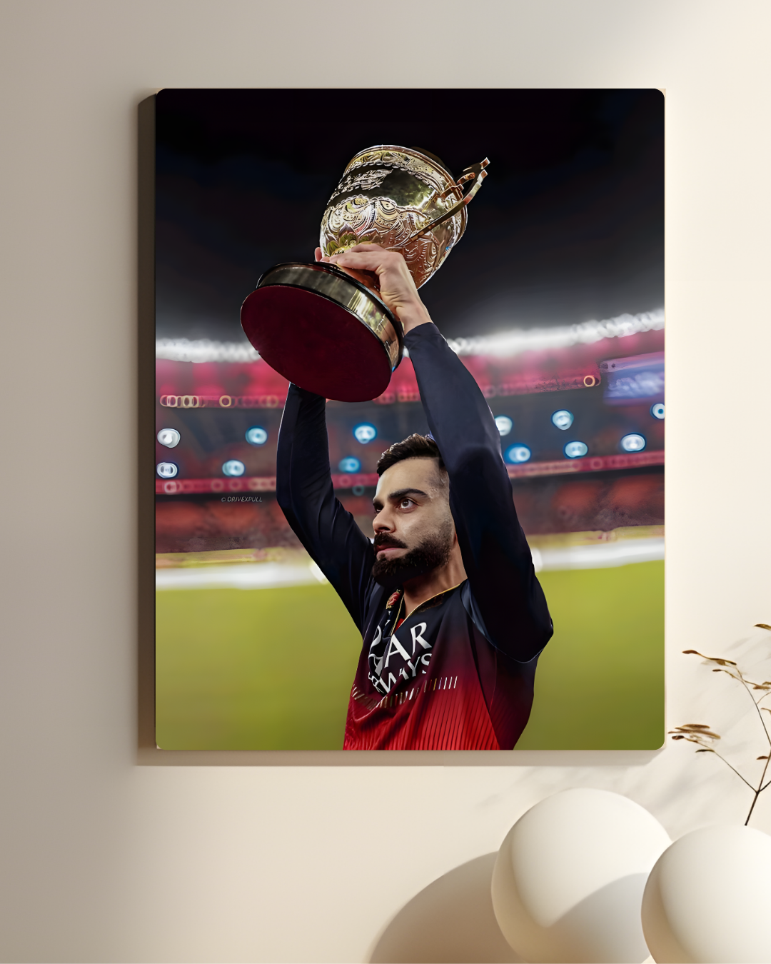 Virat Kohli lifting IPL Trophy  ||  Cricket Poster