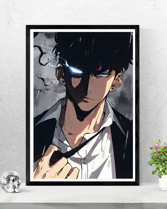 Jinwoo || Dark Aesthetic Anime Art Poster