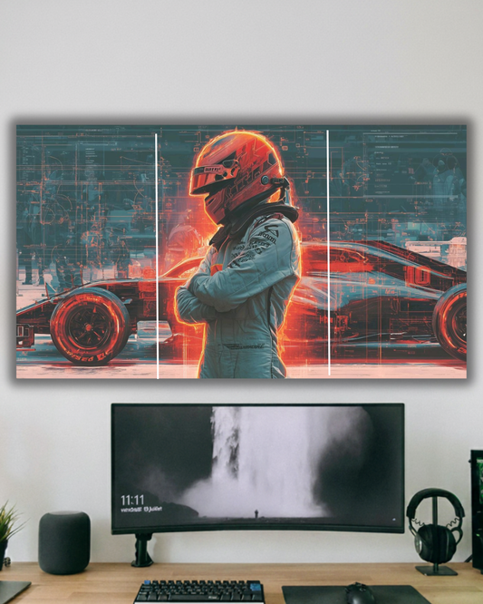 "Red Line Racer Wall poster