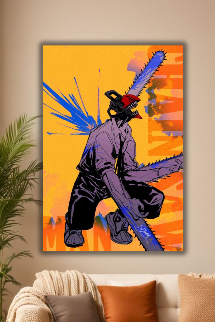 "Chainsaw Spirit Vibrant Wall poster"