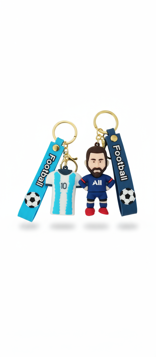Football Fan 2-Piece Keychain Set – Argentina & Blue Kit Edition