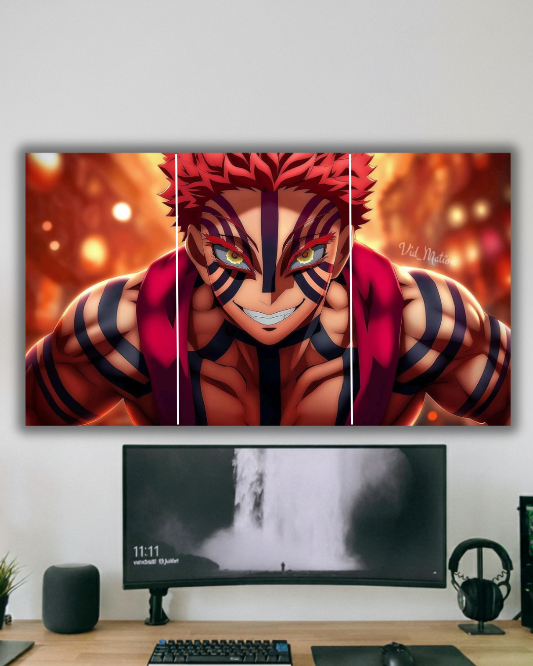 "Akaza Villain Panel Poster – Demon Slayer