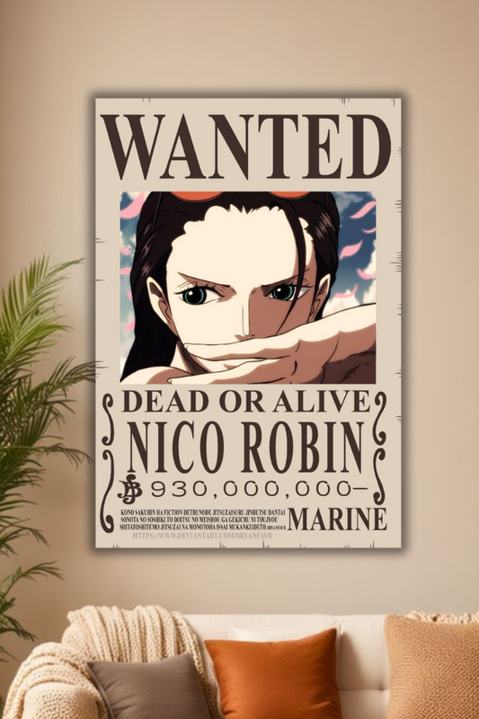 "nico robin Wanted Anime Poster"