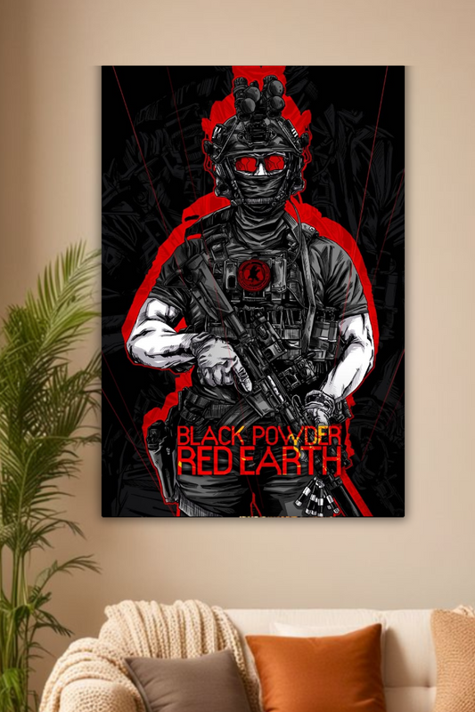 Red earth army bold Poster