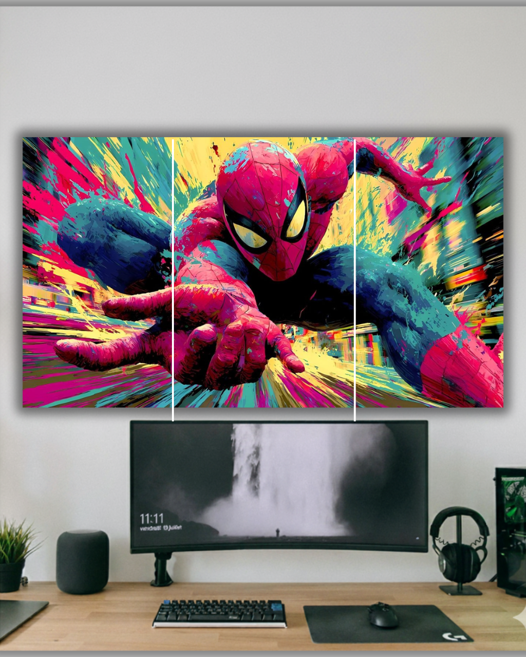 “Marvel Splash: Spider-Man Canvas Poster”