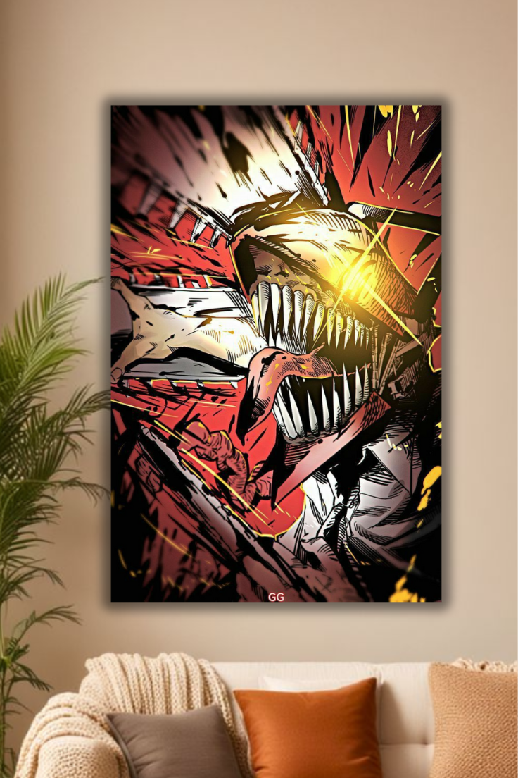 "Bold Chainsaw Man Art Poster"