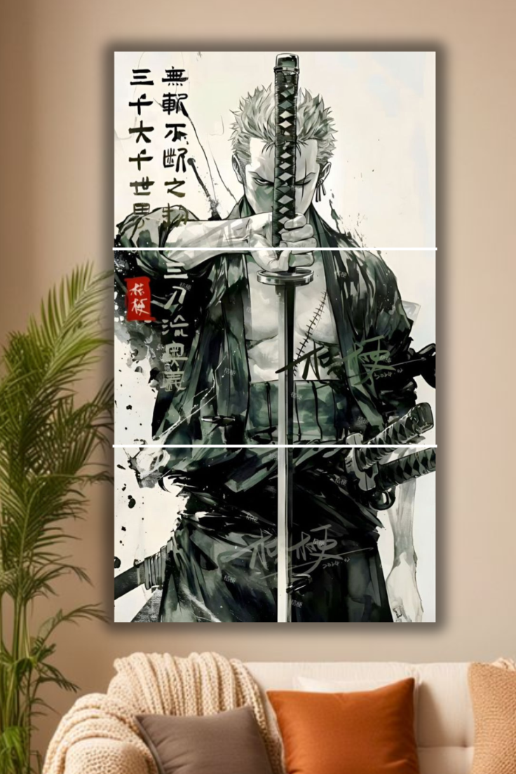 Zoro one peice Split poster