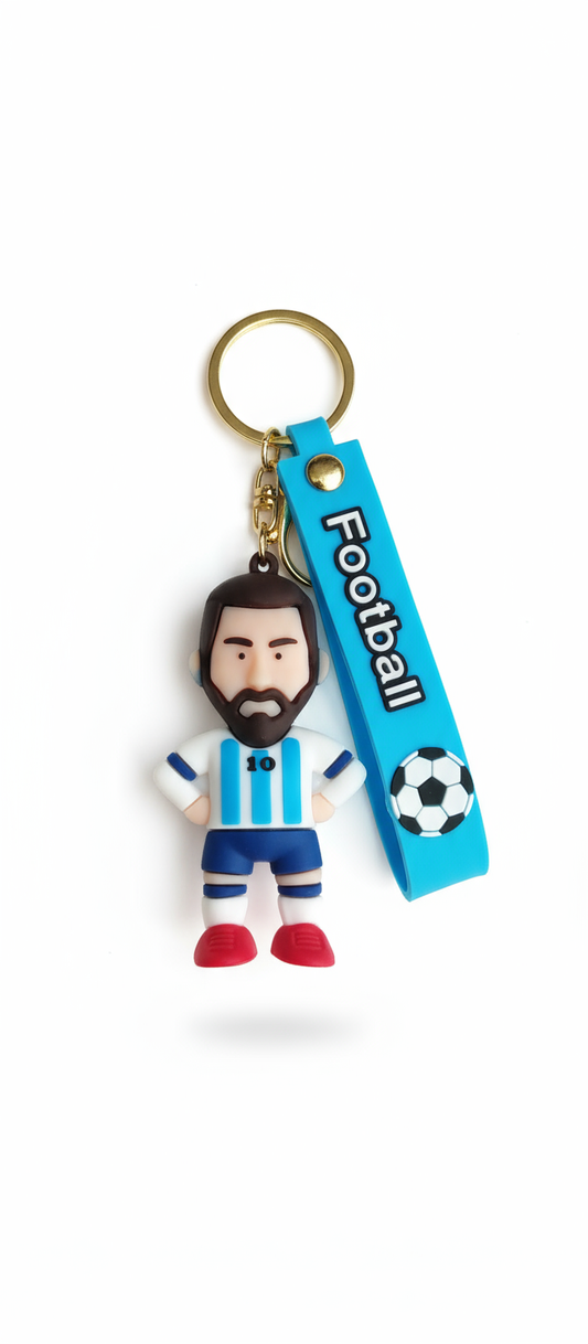 Argentina Jersey Cartoon Football Keychain