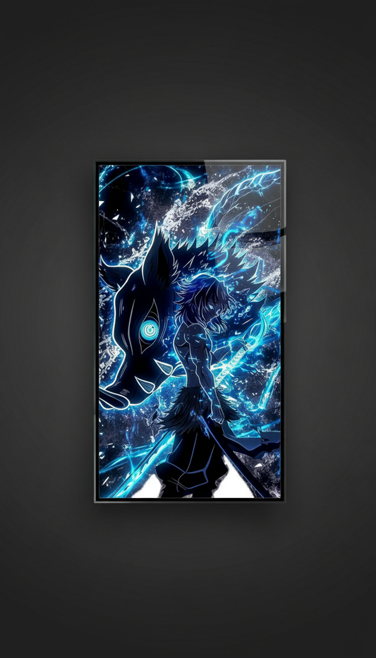 Inosuke lighting acyril painting