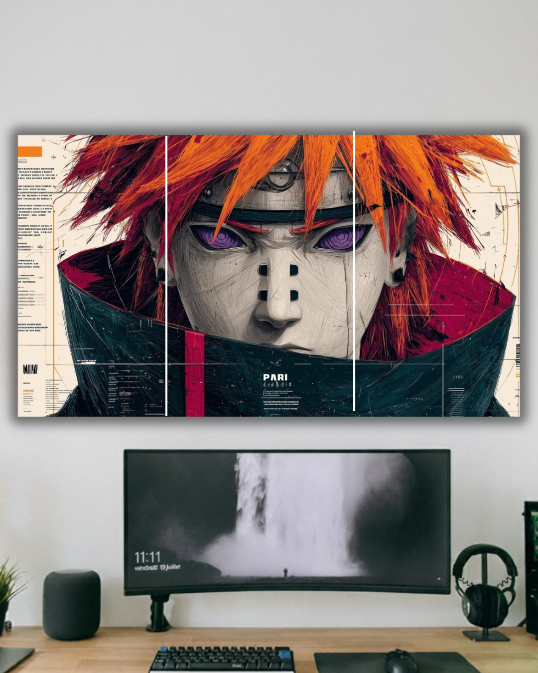 “ Anime Hero ‑Panel Canvas Poster