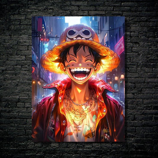 Luffy one peice acyril poster
