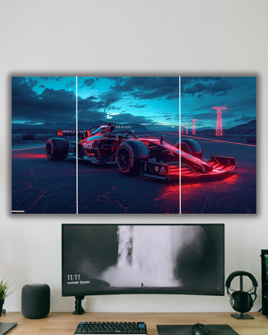Formula One Neon Circuit Wall Art Poster"