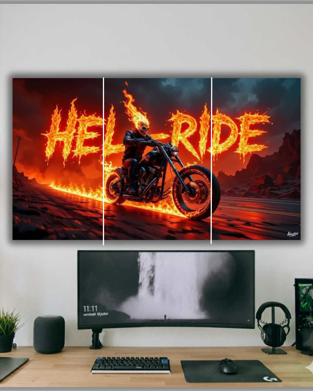 “Hell Ride Firestorm Motorcycle Poster”