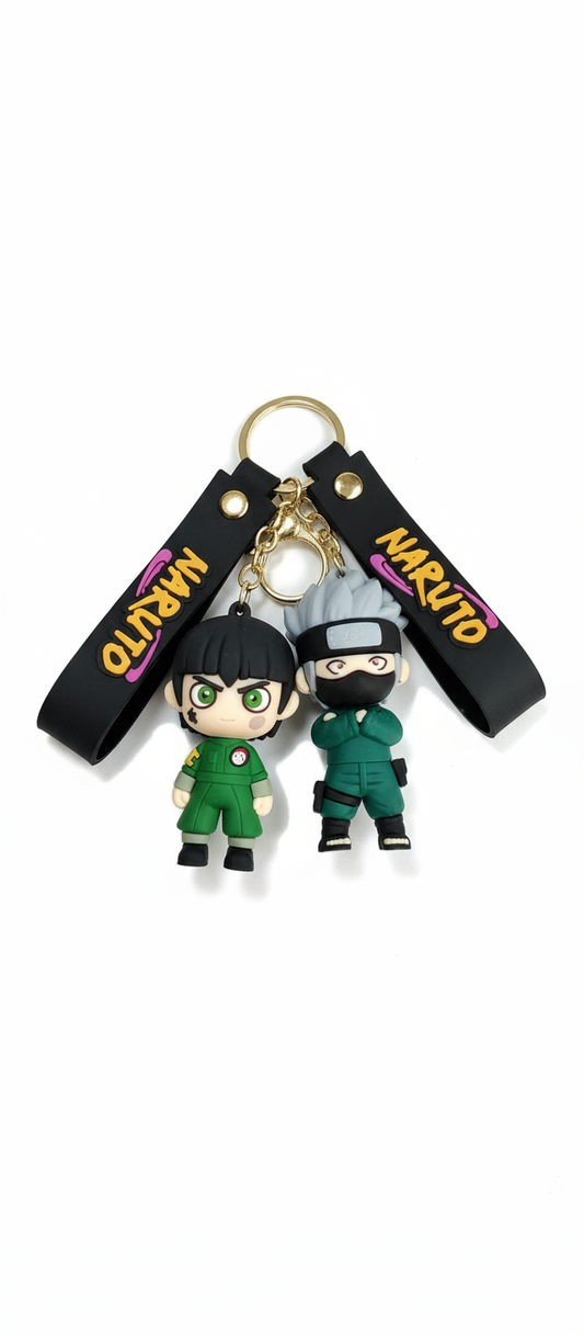 Naruto Duo Keychain: Rock Lee & Kakashi Edition