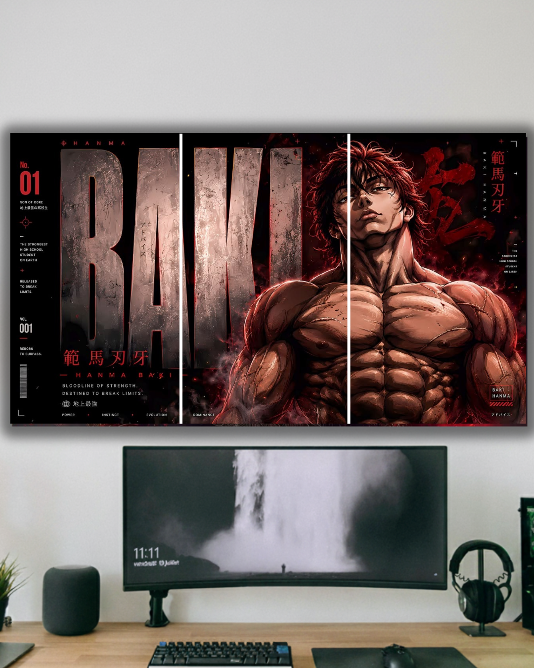 Baki Hama muscular split poster