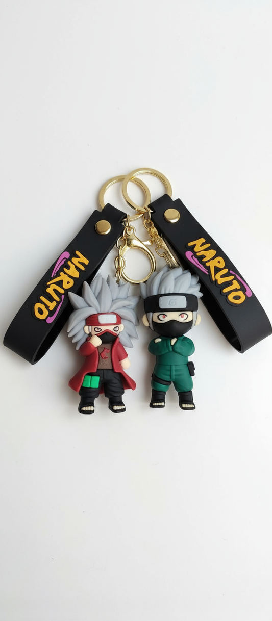 Anime Chibi Keychain Duo – Jiraiya and Kakashi Edition