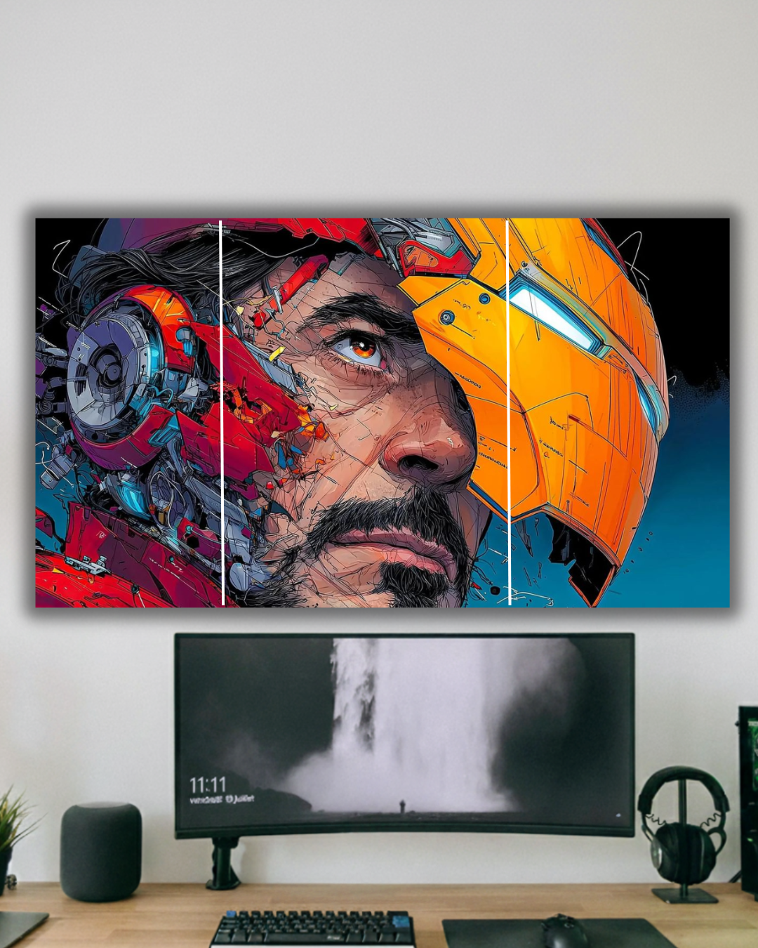 "Marvel Iron Man Dual Identity Panel Poster"