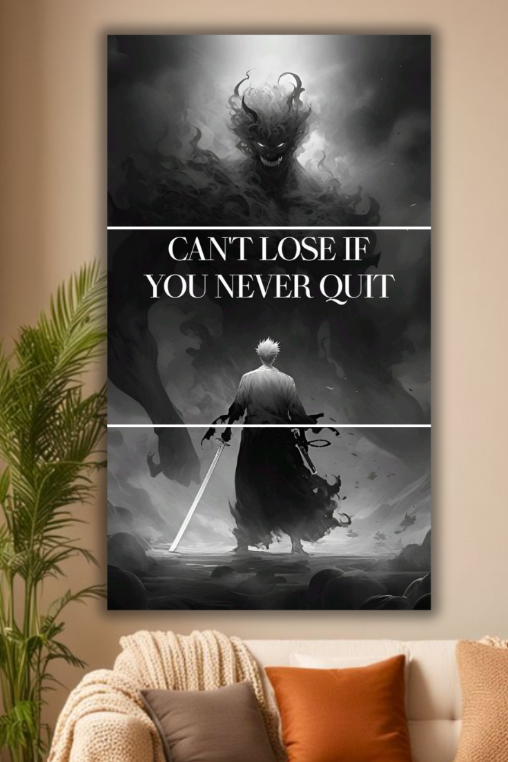 “Monochrome Samurai ‘Never Quit’ split Poster”