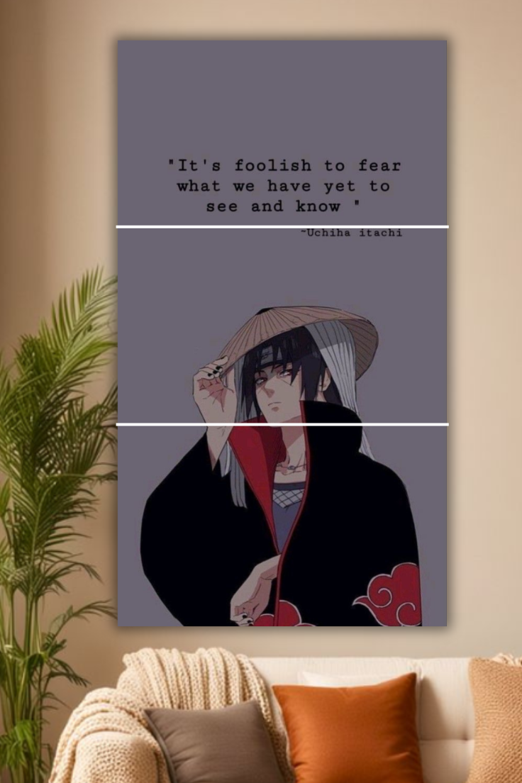“Itachi Uchiha ‘Foolish to Fear’ split Poster”