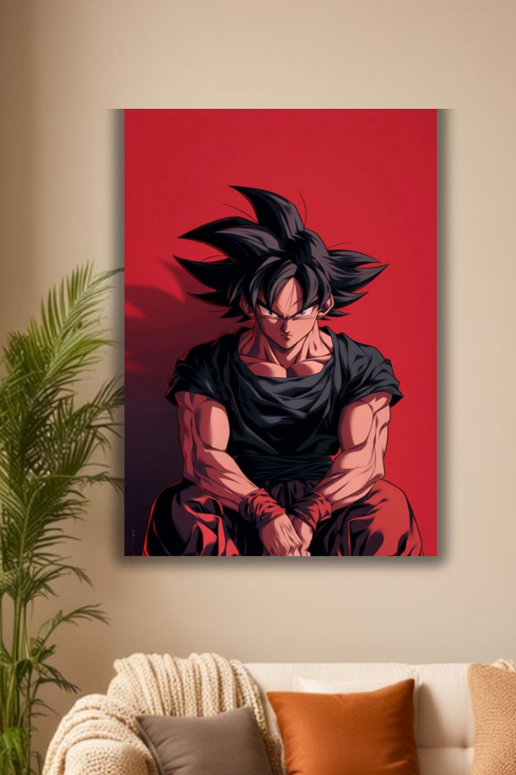 Goku red hd poster
