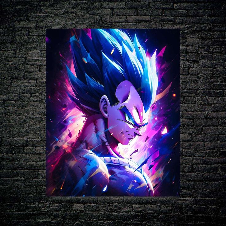 Vegita dragon ball z acyril poster