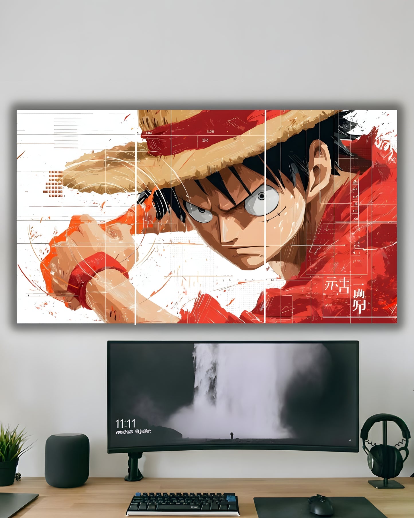 "Straw Hat Legend Canvas"  "Pirate King Wall Art