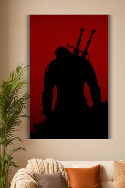 The witcher red dark poster