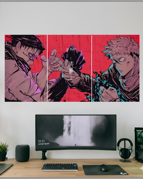 Anime Showdown Split Panel Poster – Luxen Art Gallery