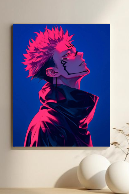 Jujutsu Kaisen Yuji Itadori Neon Anime posters