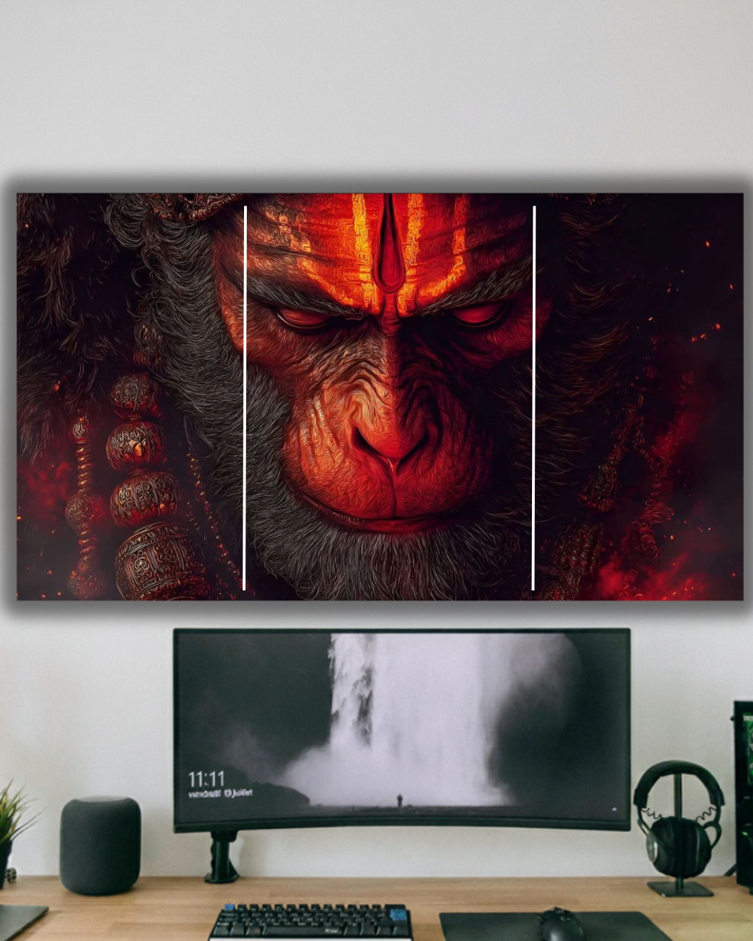 Hanuman g red split posters