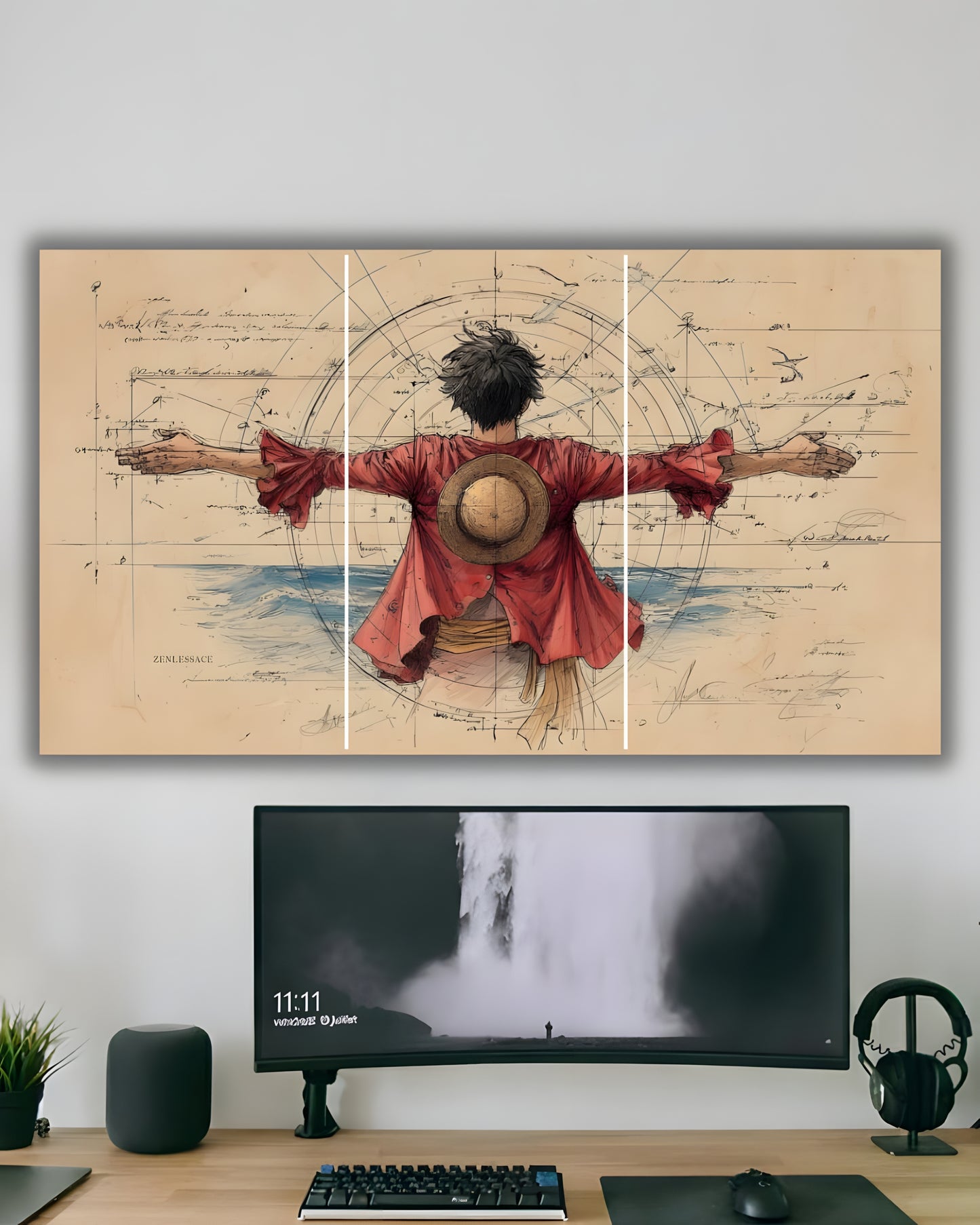 Dream Voyage: Luffy Da Vinci Adventure Triptych"