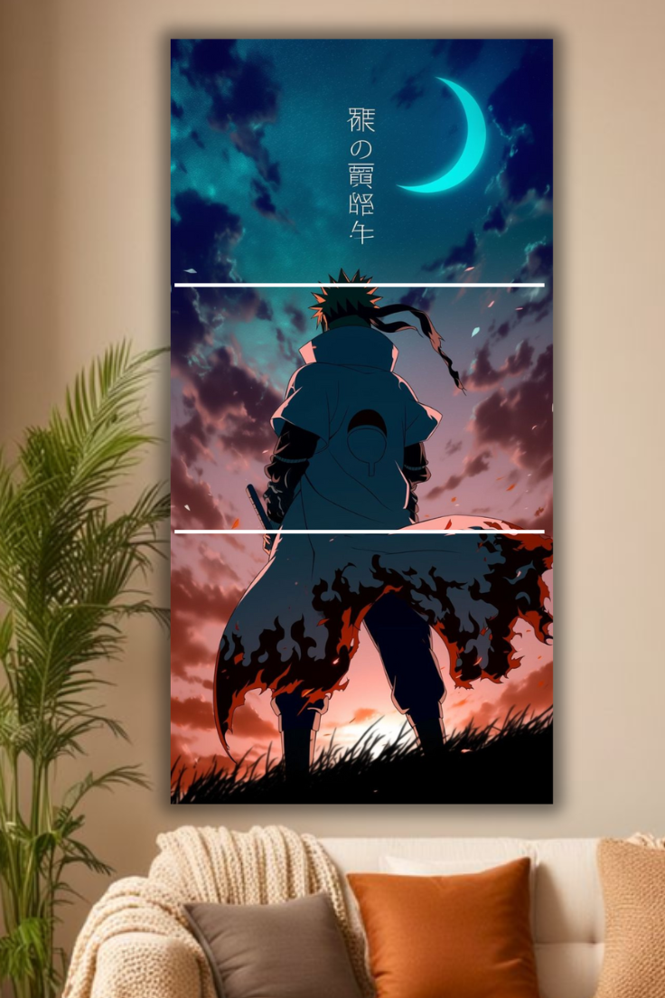 “Itachi Wisdom Quote 3‑Panel split poster”