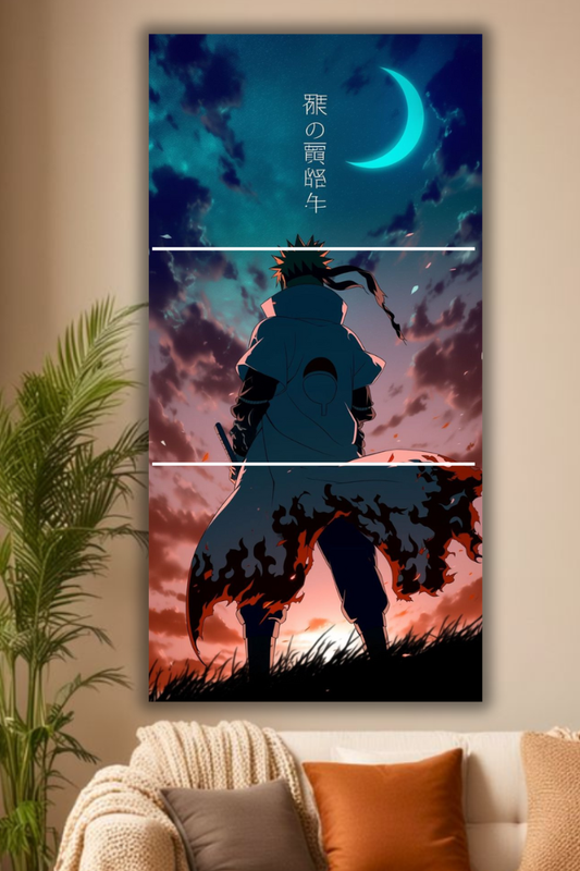 “Itachi Wisdom Quote 3‑Panel split poster”