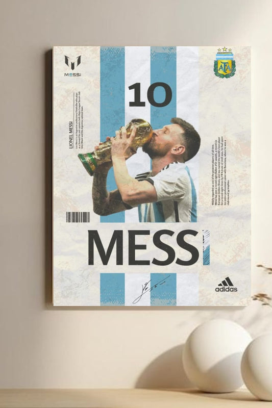 Messi Kiss the Cup Poster – Iconic Soccer Legend football poster